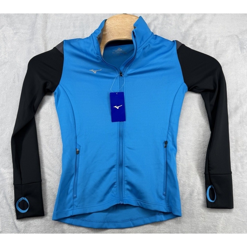 Mizuno Horizon‎ Volleyball Jacket Blue Full Zip Athletic Women's Size XXS NWT